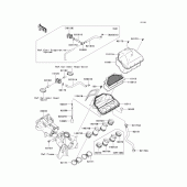 Схема узла: Воздушный фильтр для Kawasaki ZX600 Ninja ZX-6RR