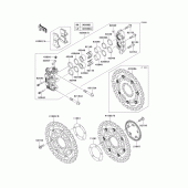 Схема узла: Передний тормоз для Kawasaki ZG1400 Concours 14 ABS