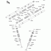 Схема узла: Клапан(ы)(1/2) для Kawasaki ZX1100 ZZ-R1100