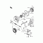 Схема вузла: Генератор та РР для Kawasaki BJ250