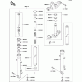 Схема вузла: Вилка передньої осі для Kawasaki EX500