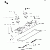 Схема вузла: Клапанна кришка для Kawasaki ZX1000 Ninja ZX-10R