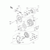 Схема узла: Ступица заднего колеса для Kawasaki KLX110 KLX110