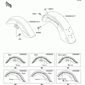 Схема узла: Крыло для Kawasaki VN1500 VN1500 Classic