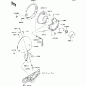 Схема вузла: Headlight(s)(b6f-b8f) для Kawasaki VN900 VN900 Classic