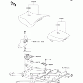 Схема узла: Сиденье для Kawasaki ZX600 Ninja ZX-6R