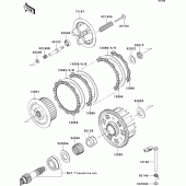 Схема узла: Сцепление для Kawasaki ZR750 Z750R ABS