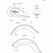 Схема вузла: Decals(bronze/red)(vn800-b4) для Kawasaki VN800 Vulcan 800 Classic