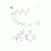 Схема вузла: Вихлопна система для Kawasaki ZX750 Ninja ZX-7R