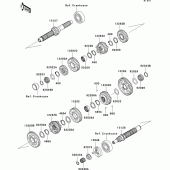 Схема вузла: Трансмісія для Kawasaki VN1600 VN1600 Classic