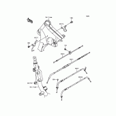Схема вузла: Троси для Kawasaki VN900 Vulcan 900 Classic