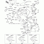 Схема узла: Cowling(zx900-e1p) для Kawasaki ZX900 Ninja ZX-9R