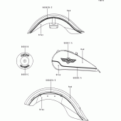 Схема узла: Decals(red/gray) для Kawasaki VN1500 VN1500 Classic
