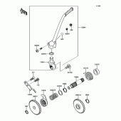 Схема вузла: Механізм кік стартера для Kawasaki KX85 KX85