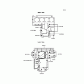 Схема вузла: Болти картера двигуна для Kawasaki ZR1100 ZRX1100-II
