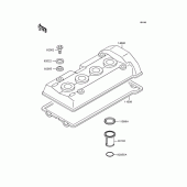 Схема вузла: Клапанна кришка для Kawasaki ZR400 Xanthus