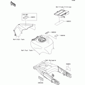 Схема узла: Информационные наклейки (fcf) для Kawasaki ZX1400 ZZR1400 ABS