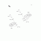 Схема узла: Подножки для Kawasaki KX125