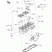Схема вузла: Головка циліндра для Kawasaki ZX600 Ninja ZX-6R