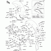 Схема вузла: Fenders(1/2) для Kawasaki VN800 Vulcan 800 Drifter