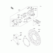 Схема вузла: Заднє гальмо для Kawasaki VN2000 Vulcan 2000