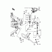 Схема вузла: Задній гальмівний циліндр для Kawasaki BX250 NINJA 250SL