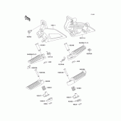 Схема узла: Подножки для Kawasaki EX250 ZZR250