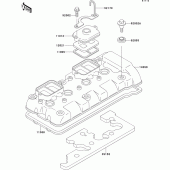 Схема узла: Клапанная крышка для Kawasaki ZX600 Ninja ZX-6R