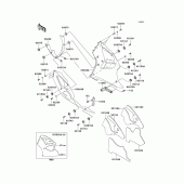 Схема узла: Нижний обтекатель для Kawasaki ZX600 Ninja ZX-6