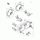 Схема узла: Headlight(s) для Kawasaki ZX750 Ninja ZX-7