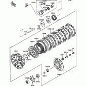 Схема вузла: Зчеплення для Kawasaki ZX750 ZXR750