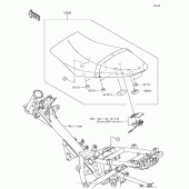 Схема узла: Сиденье для Kawasaki BR125 Z125 Pro
