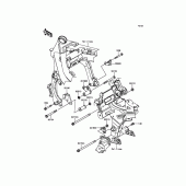 Схема узла: Крепление двигателя для Kawasaki ER650 ER-6N ABS