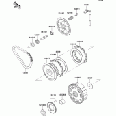 Схема вузла: Зчеплення для Kawasaki ER500 ER-5