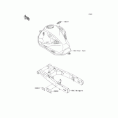 Схема вузла: Інформаційні наклейки для Kawasaki ZR800 Z800