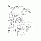 Схема узла: Воздушный фильтр для Kawasaki ZR750 Zephyr