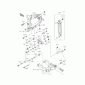 Схема вузла: Задня підвіска\Амортизатор для Kawasaki BX250 NINJA 250SL