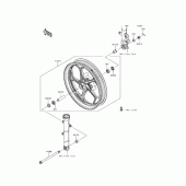Схема вузла: Переднє колесо для Kawasaki EX250 Ninja 250