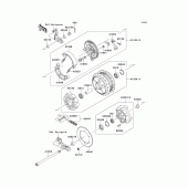 Схема вузла: Ступиця заднього колеса для Kawasaki EJ800 W800