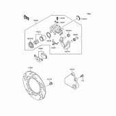 Схема узла: Задний тормоз для Kawasaki BJ250 Estrella RS