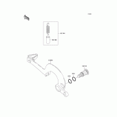 Схема узла: Лапка тормоза для Kawasaki KX250/ KX252 KX250F