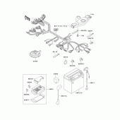 Схема вузла: Електроустаткування для Kawasaki ZX600 ZZ-R600