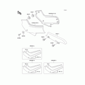 Схема вузла: Side cover/chain case(1/2) для Kawasaki EX500 GPZ500