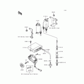 Схема узла: Система зажигания для Kawasaki ZG1200 Voyager XII