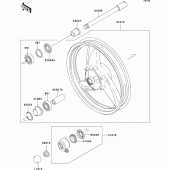 Схема вузла: Ступиця переднього колеса для Kawasaki ER500 ER-5