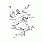 Схема вузла: Заднє колесо & Привідний ланцюг для Kawasaki BJ250 250TR