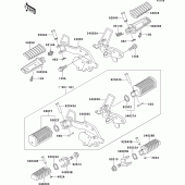 Схема узла: Подножки для Kawasaki EL250 Eliminator 250
