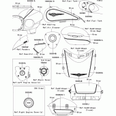 Схема вузла: Decals(blue/gray)(baf) для Kawasaki VN1700 VN1700 Voyager ABS