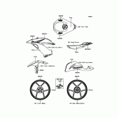 Схема вузла: Decals(Gray) для Kawasaki ZX636 Ninja ZX-6R ABS KRT Edition