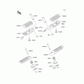 Схема вузла: Підніжки для Kawasaki ZR750 ZR-7S